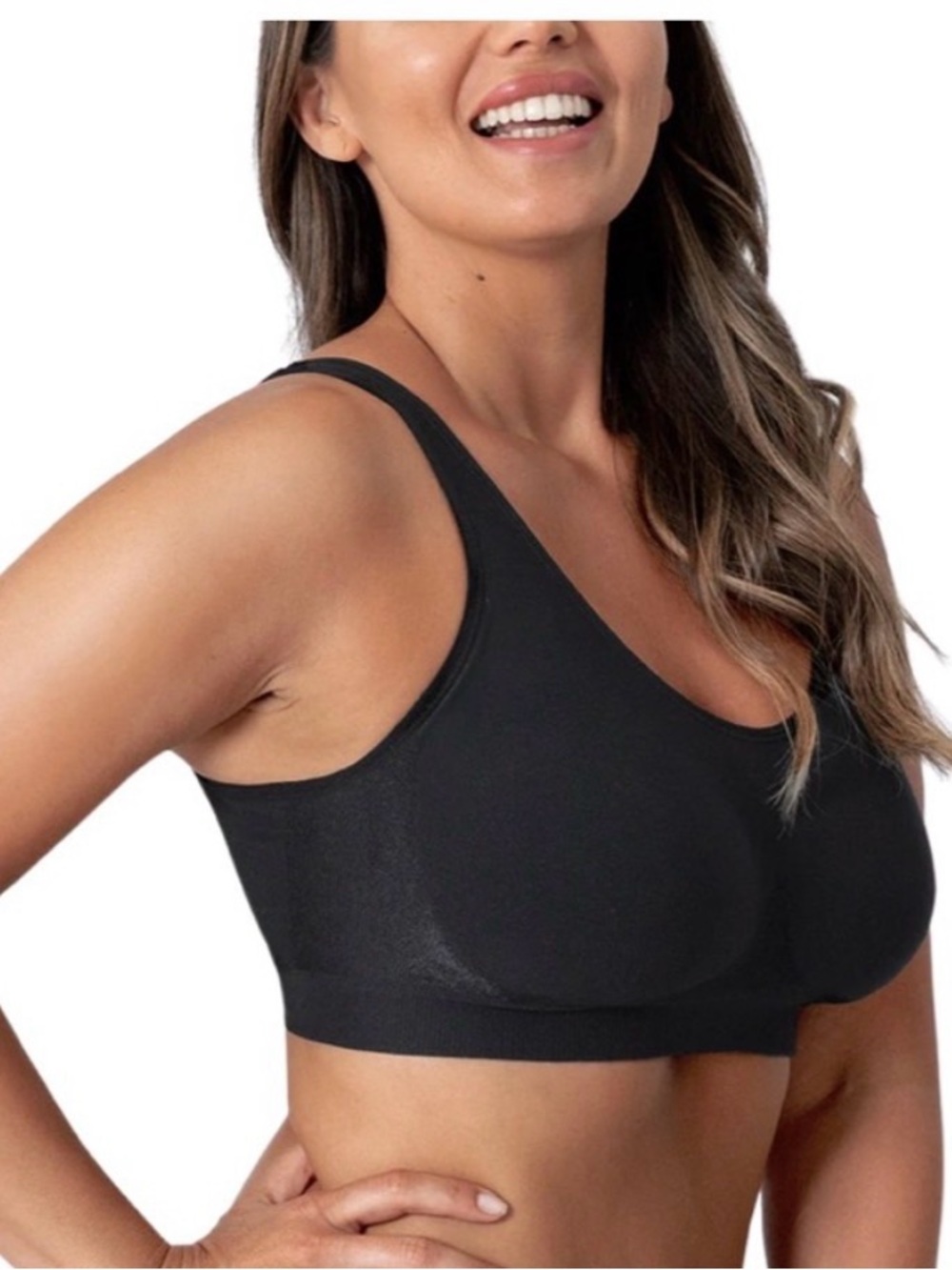 Shapermint Trukind Daily Comfort Wirefree Black Bra - 4XL  10022